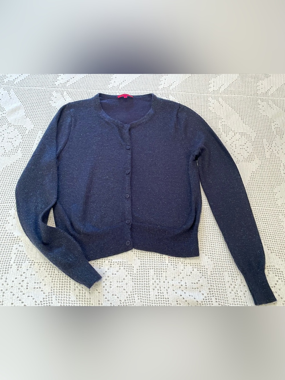 Vivienne Tam Navy Button-Front Sweater Cardigan small/med